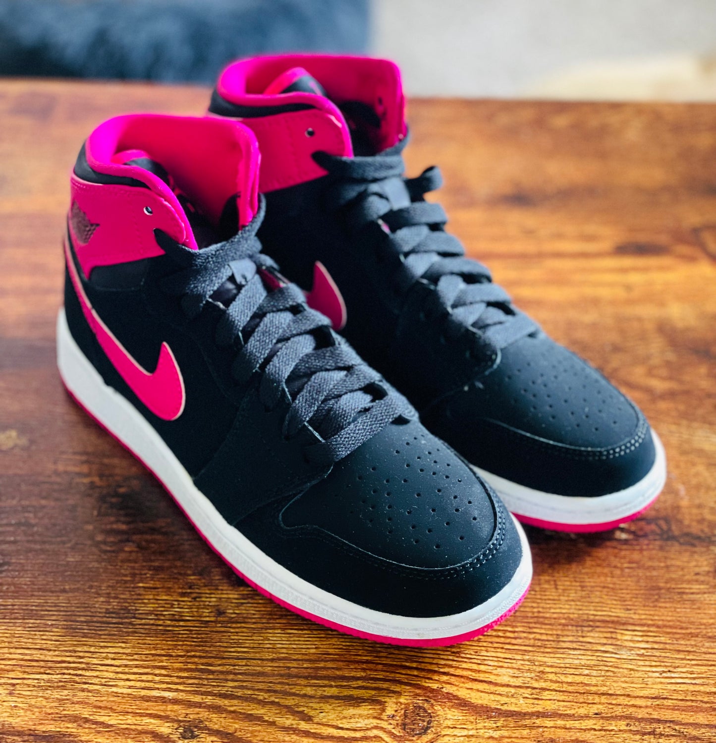 Jordan 1 Retro High Juniors blk/vvd pink-wht-vvd pnk