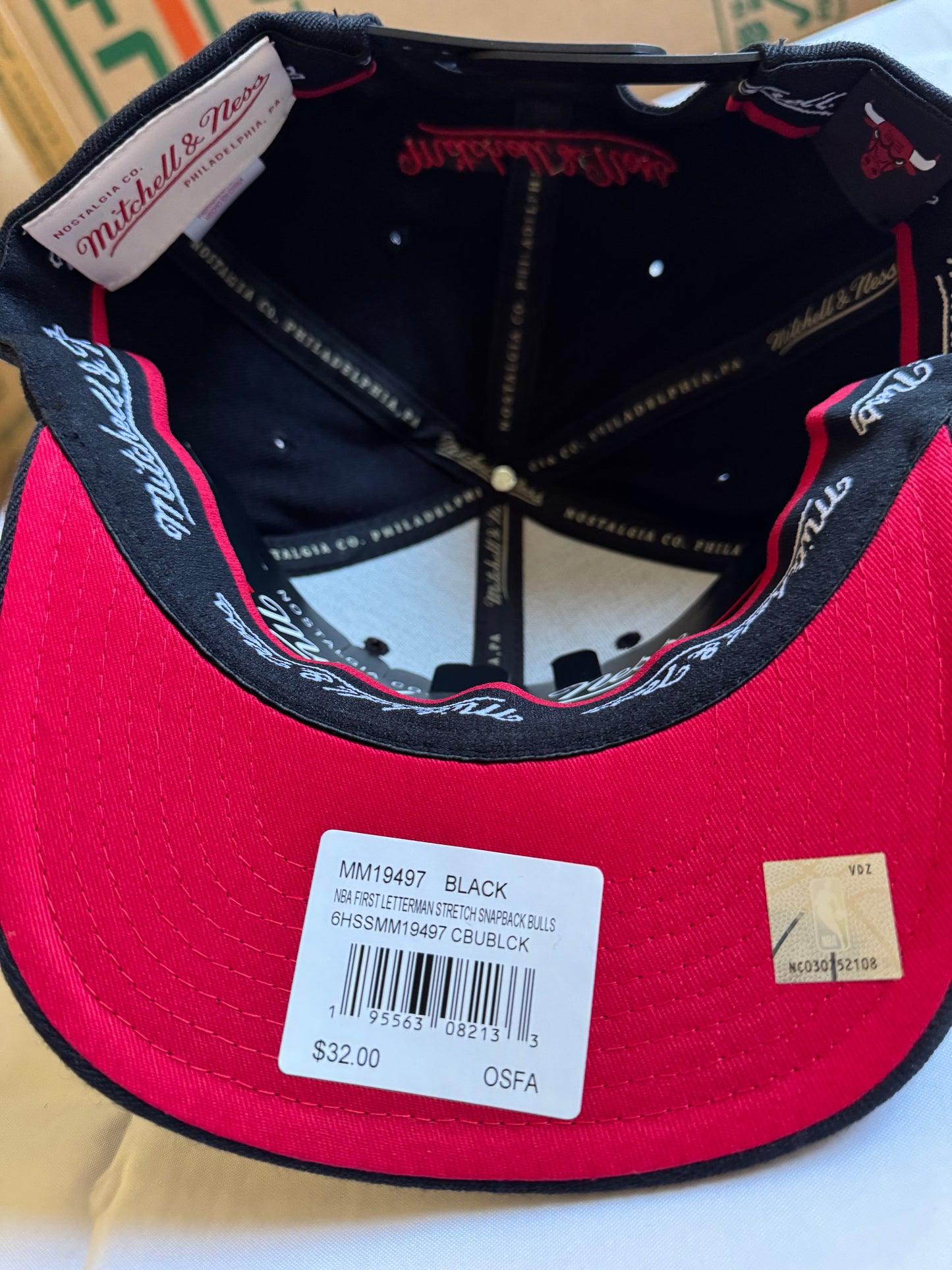 M&N Chicago Bulls Original Fit Stretch Snapback Hat