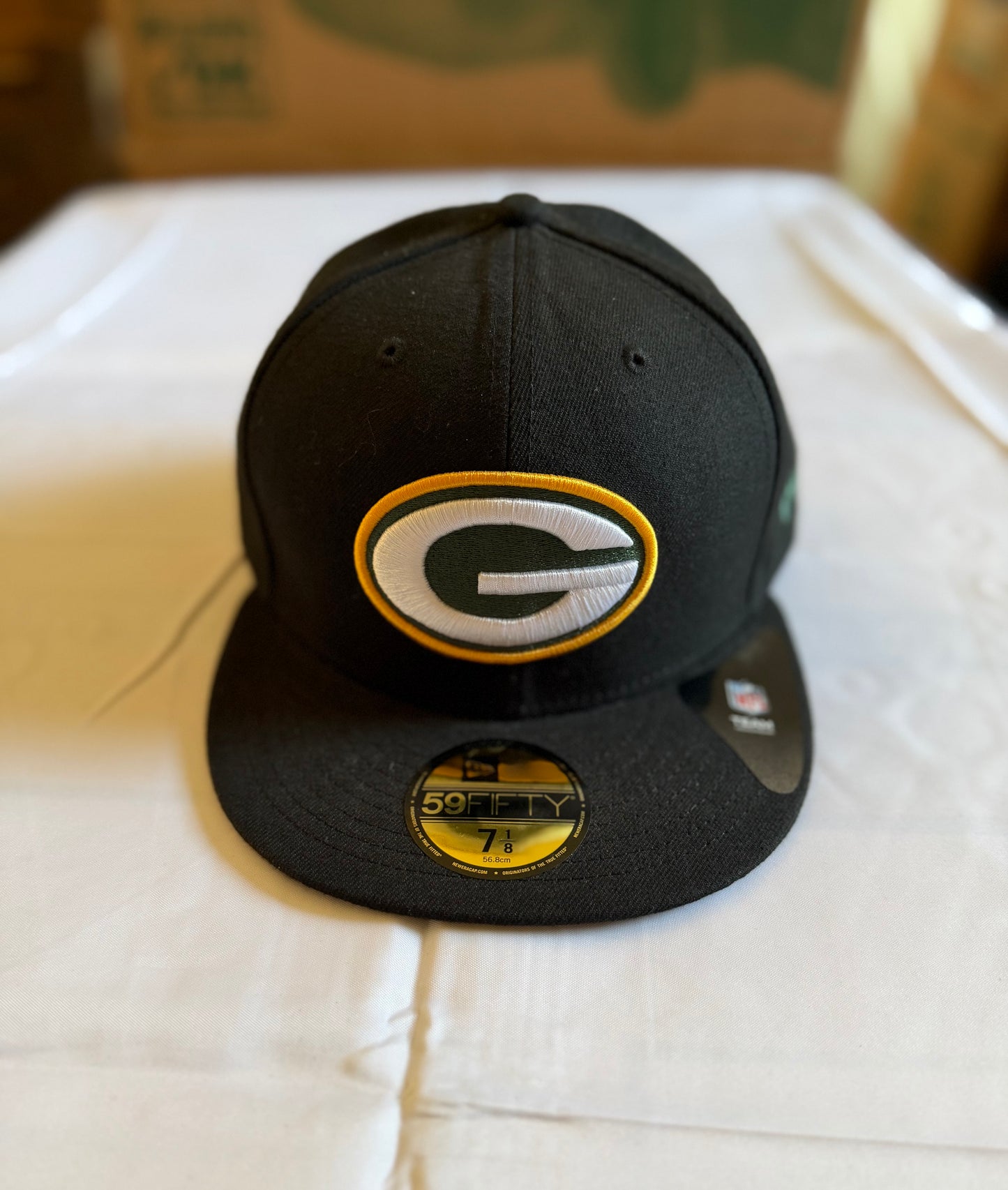 New Era Greenbay Packers 59Fifty Fitted Black Hat
