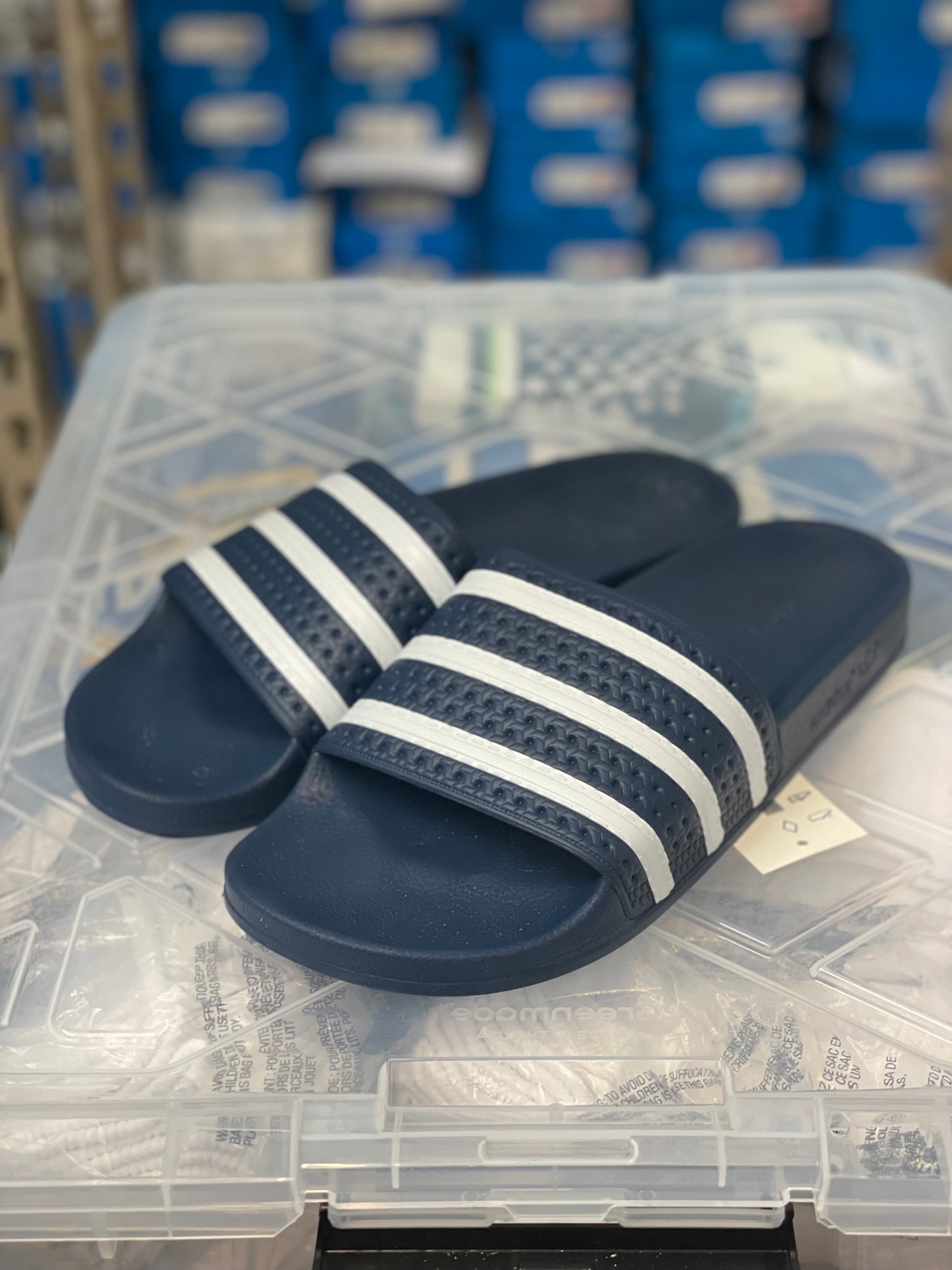 Adilette blue Slide Mens