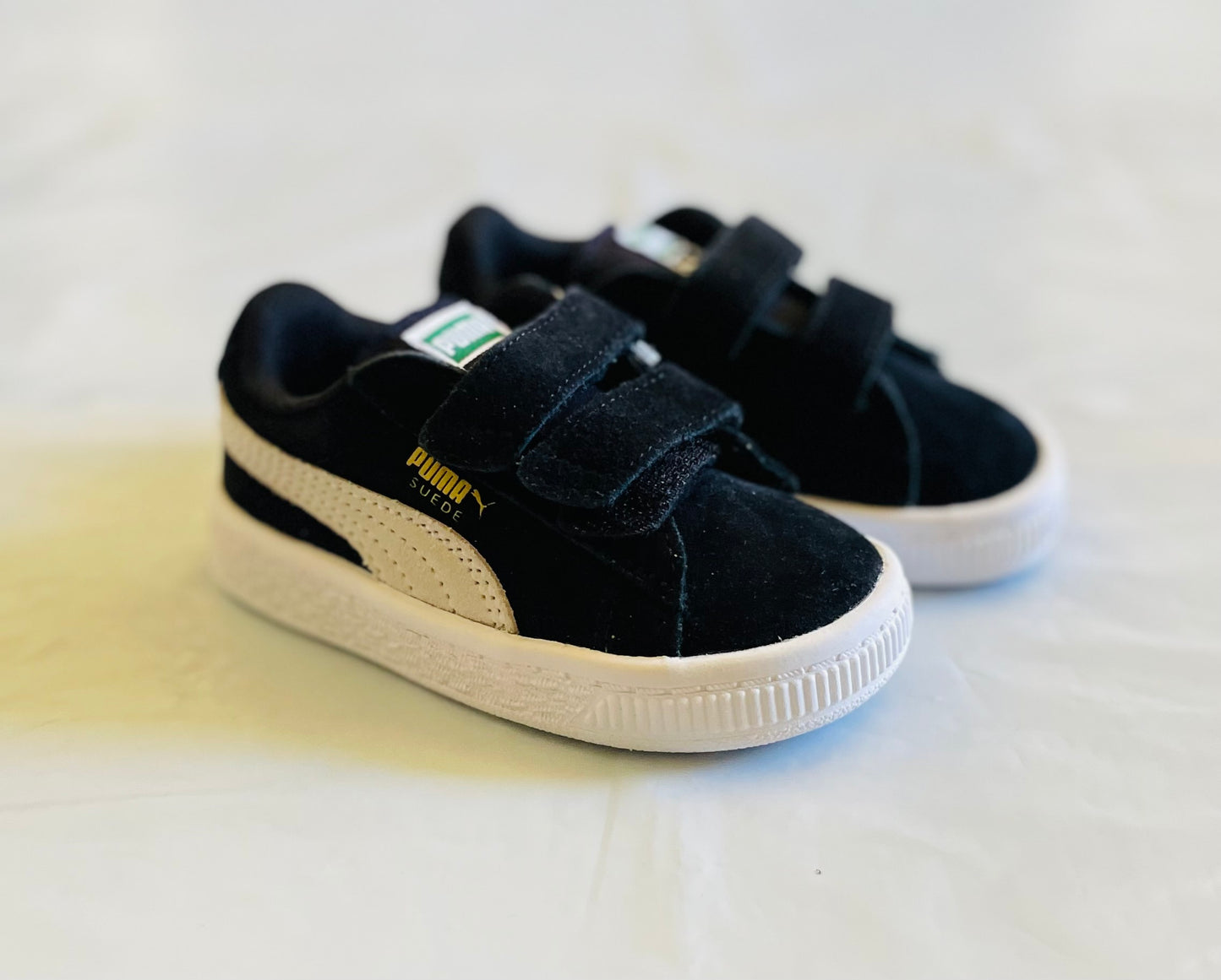 Suede Infants 2 Straps blk/wht