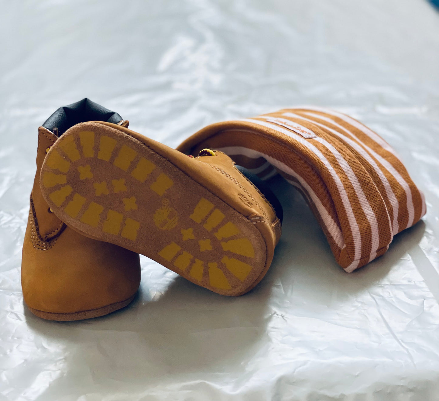 Booties & Hat Set Wheat