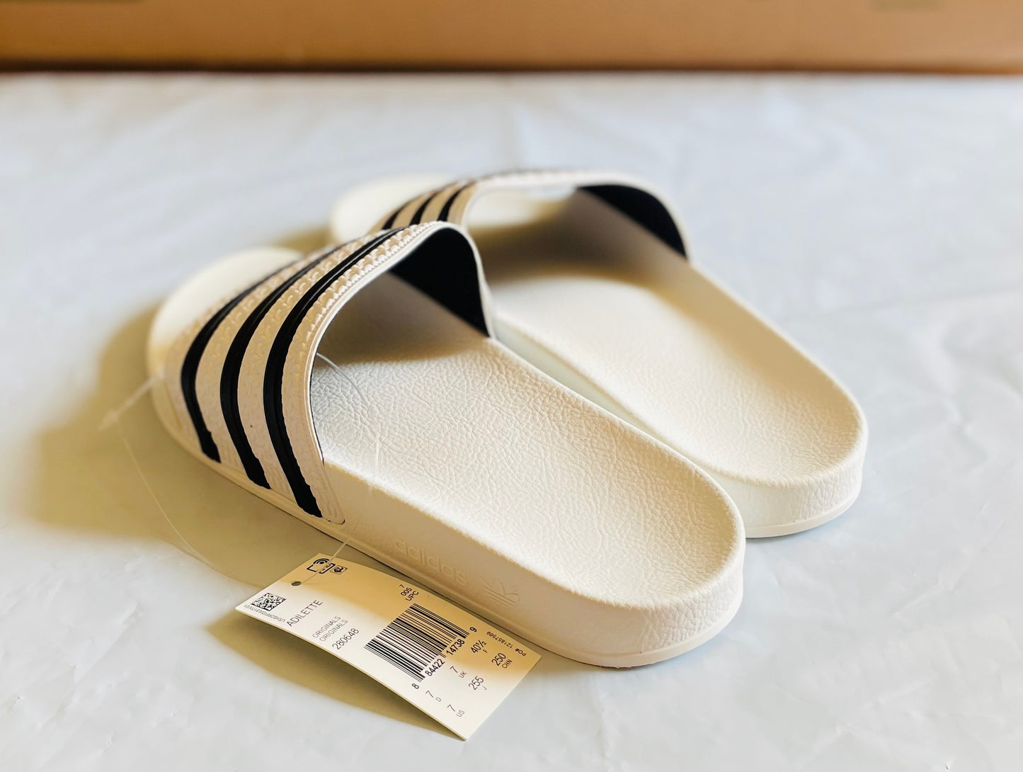 Adilette White Slide Mens