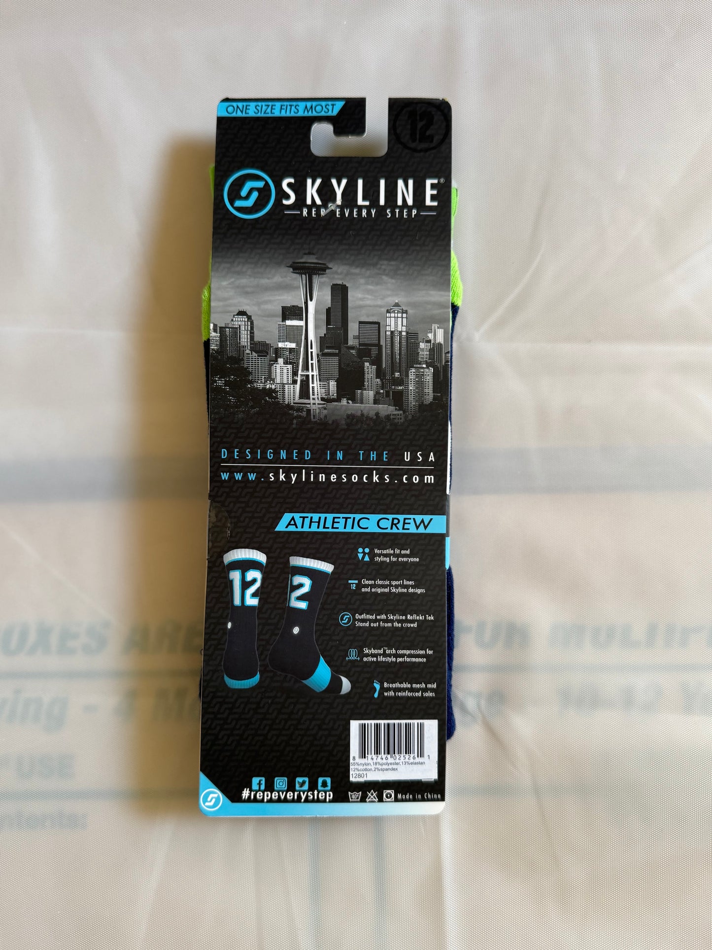 Skyline Socks 12 Seattle Seahawks Colorway