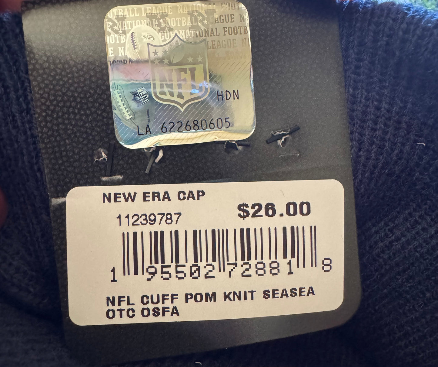 New Era Seattle Seahawks Knit Cap w/ Pom