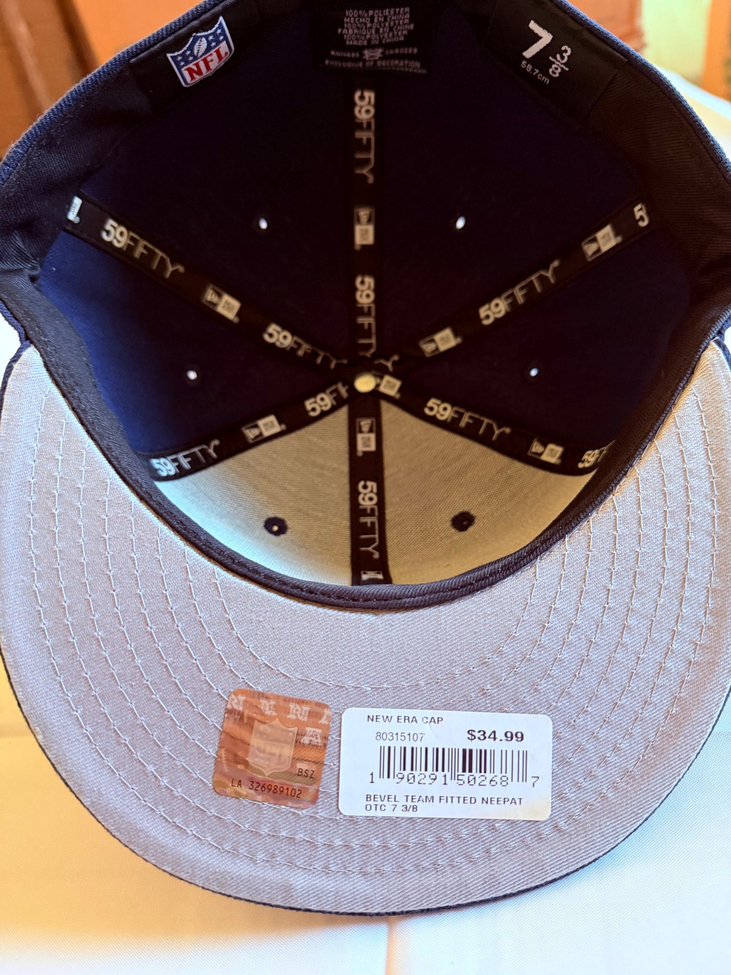 M&N 59Fifty Patriots Hat Blue