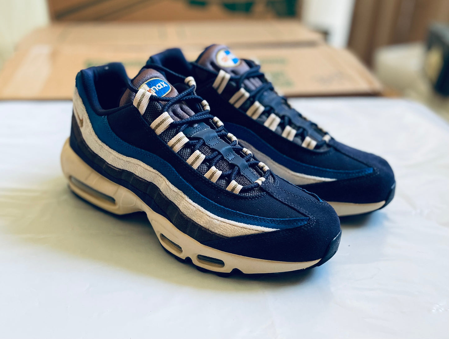 Nike Air Max 95 Premium Mens Blackened Blue