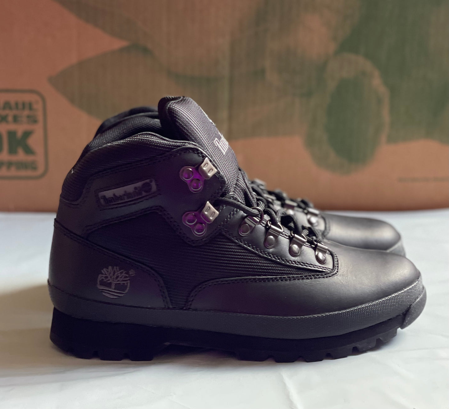 Eurohiker black full grain leather