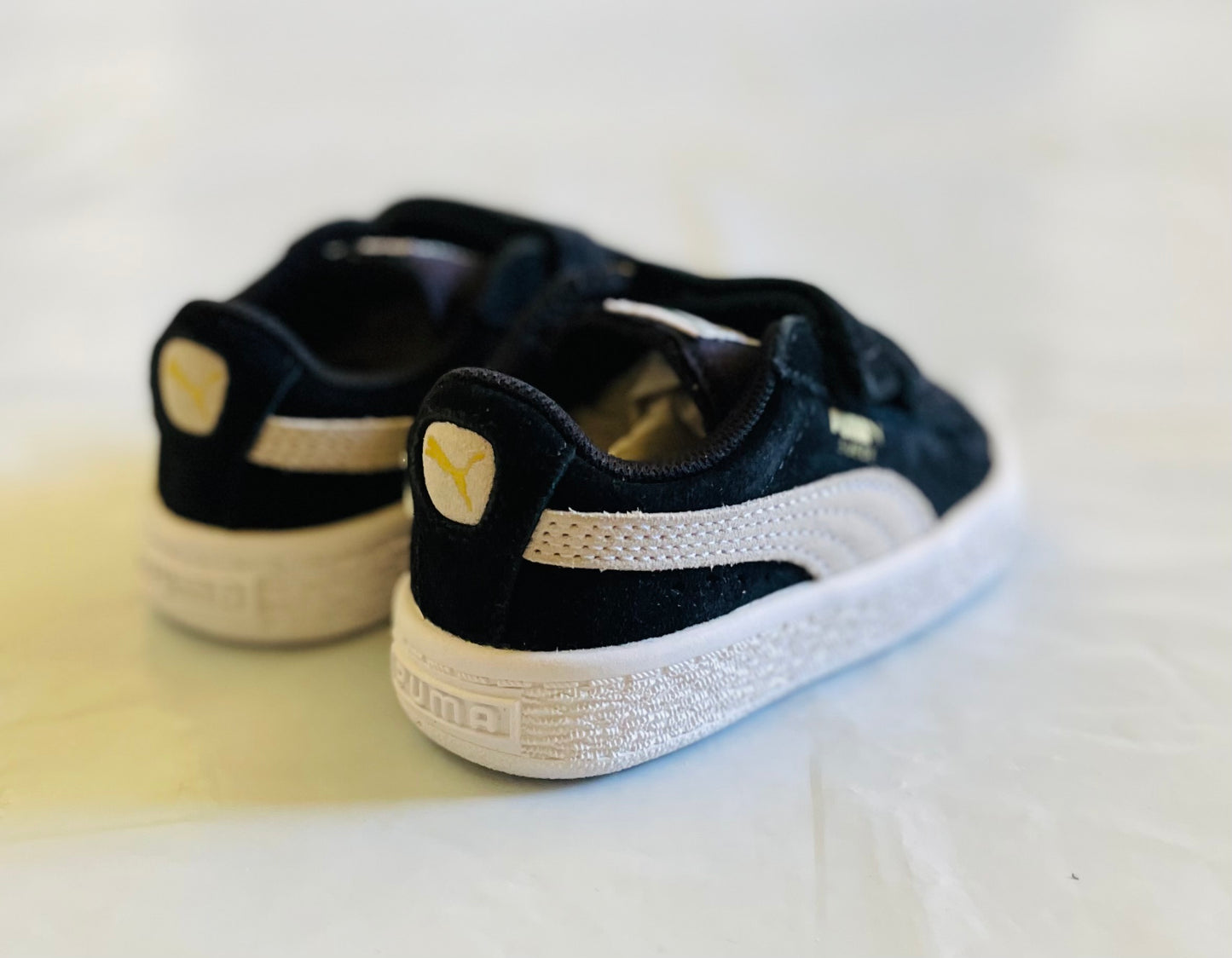 Suede Infants 2 Straps blk/wht