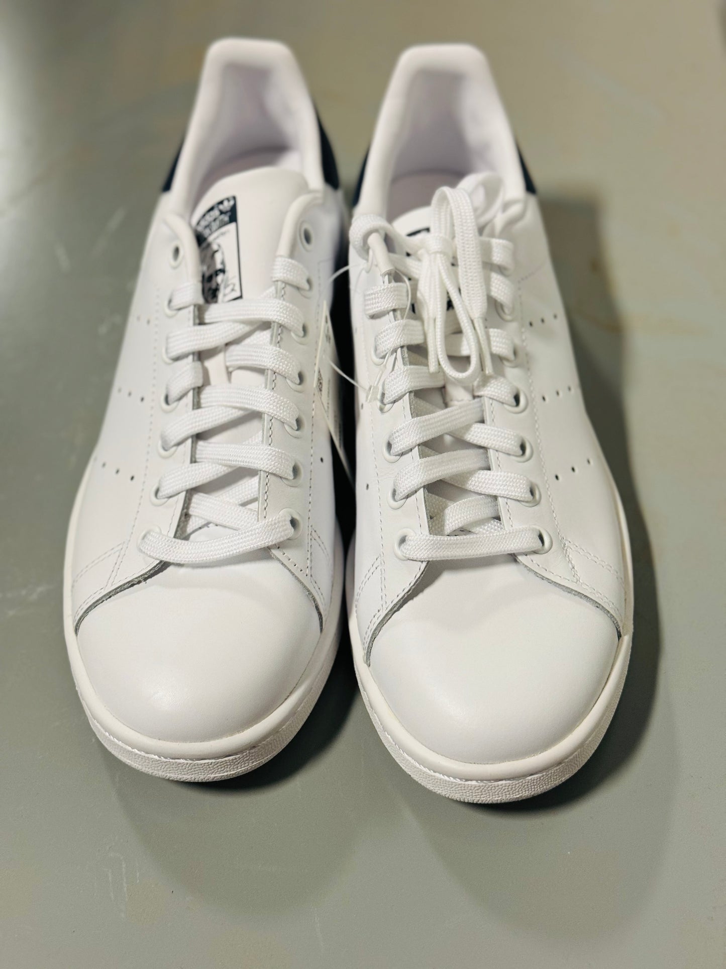 Stan Smith White/Navy Mens-Adidas