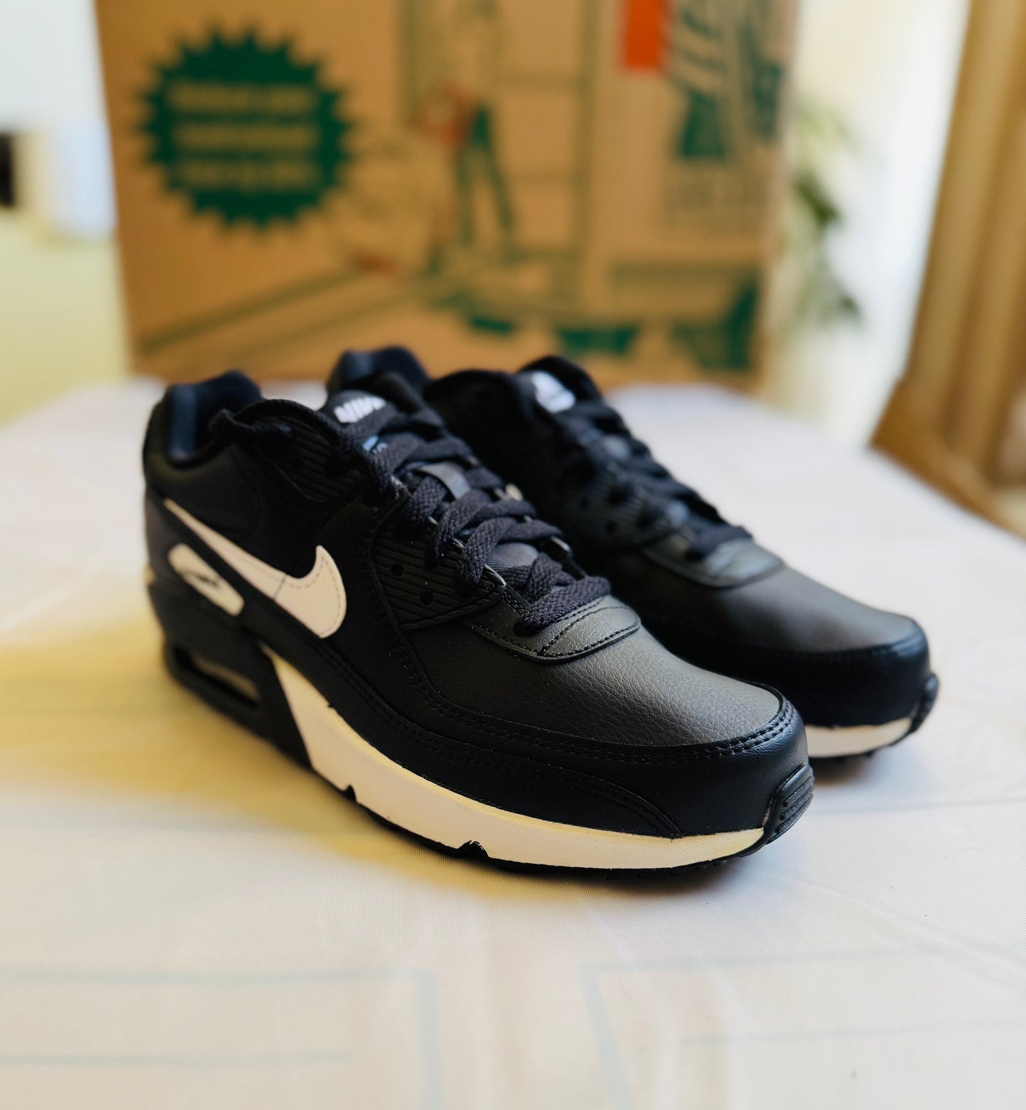 Nike Air Max 90 Juniors Blk/Wht-Blk