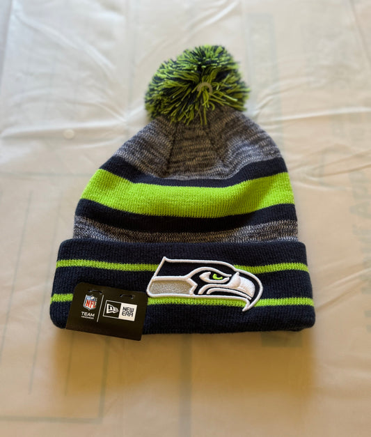 New Era Seattle Seahawks Knit Cap w/ Pom