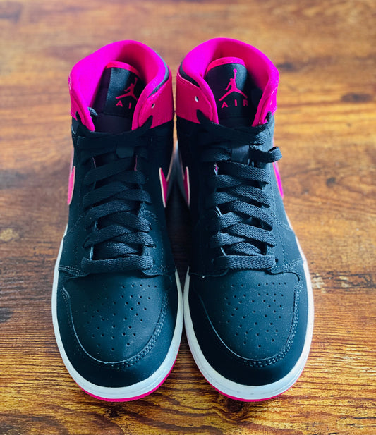 Jordan 1 Retro High Juniors blk/vvd pink-wht-vvd pnk