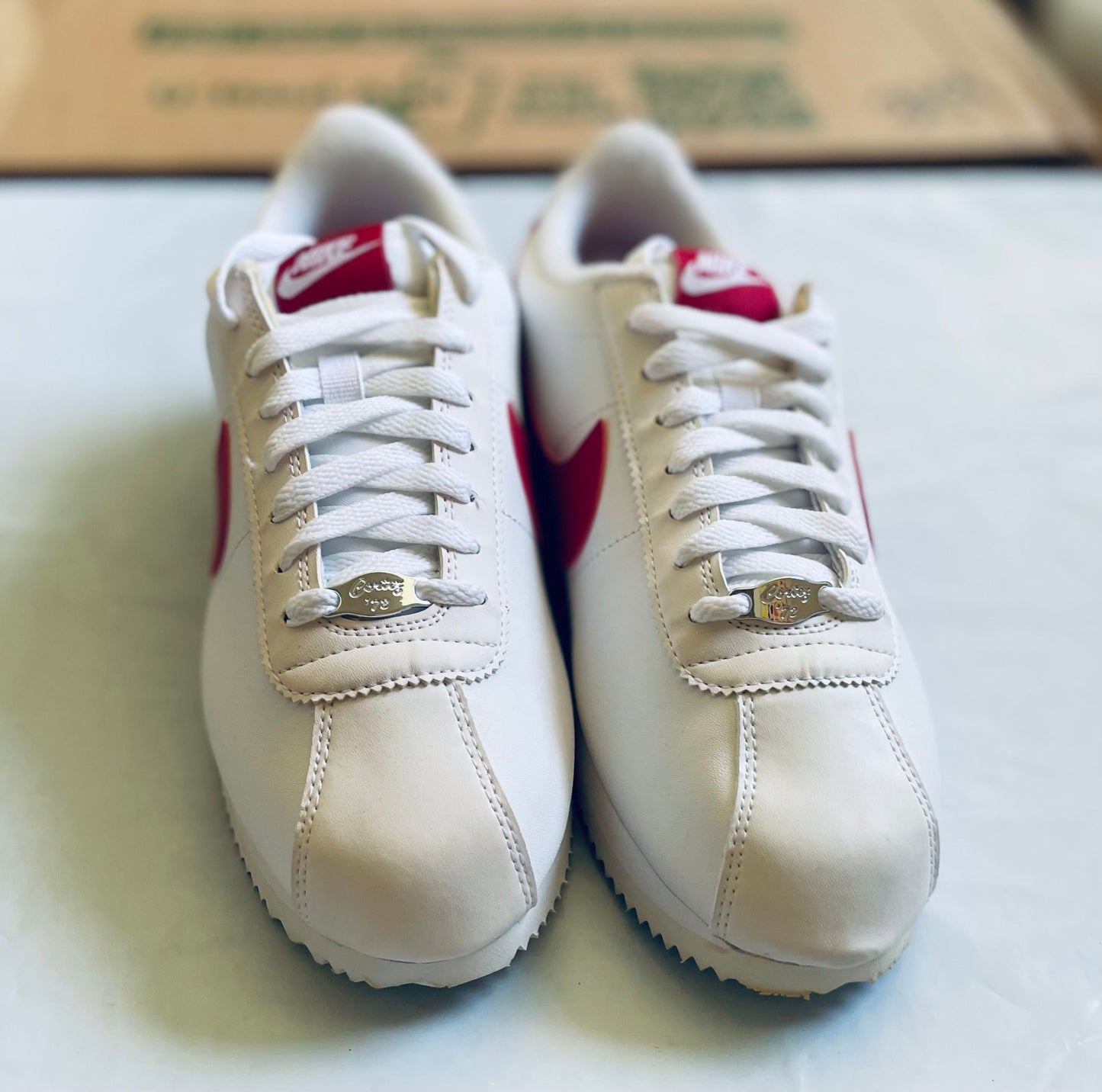 Cortez Basic Lea wht/gym red