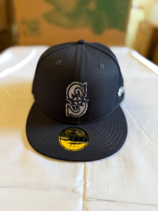 New Era Mariners 59Fifty Fitted Black Hat