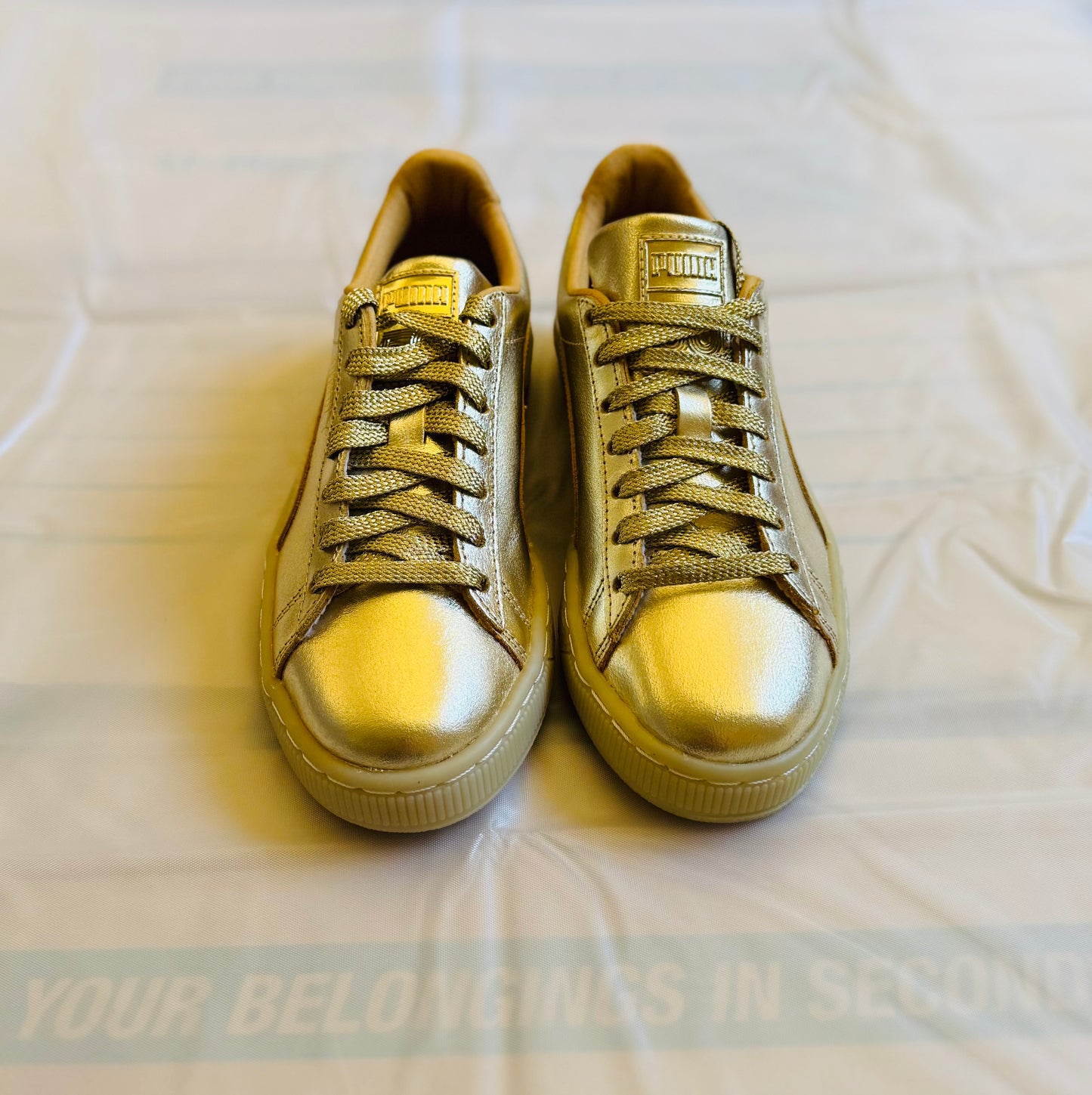 Suede 50th Anni Metallic Gold