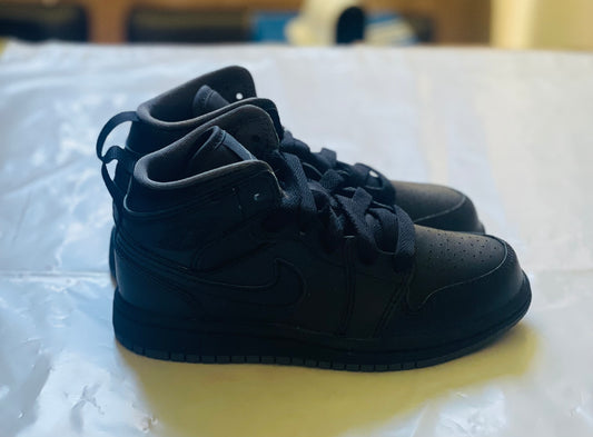 Jordan 1 Mid Kids blk/blk-dark grey