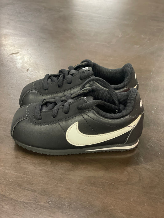 Cortez (TD) bk/wht leather infants