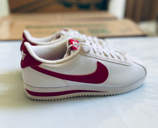 Cortez Basic Lea wht/gym red