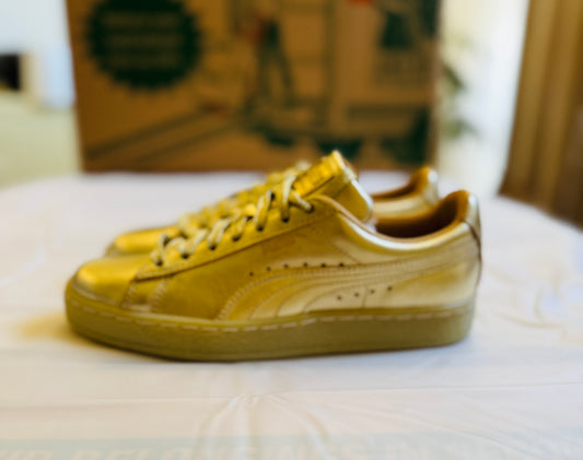 Suede 50th Anni Metallic Gold