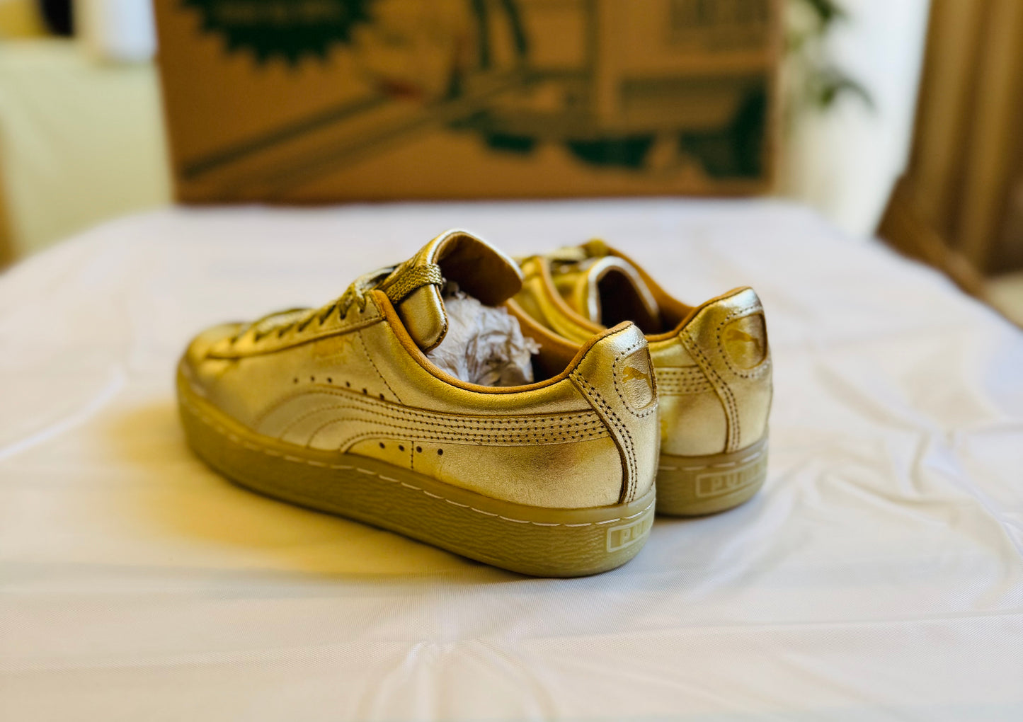 Suede 50th Anni Metallic Gold