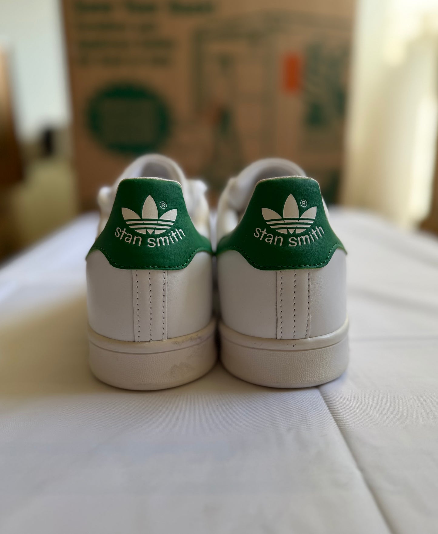 Stan Smith White w Green Mens-Adidas
