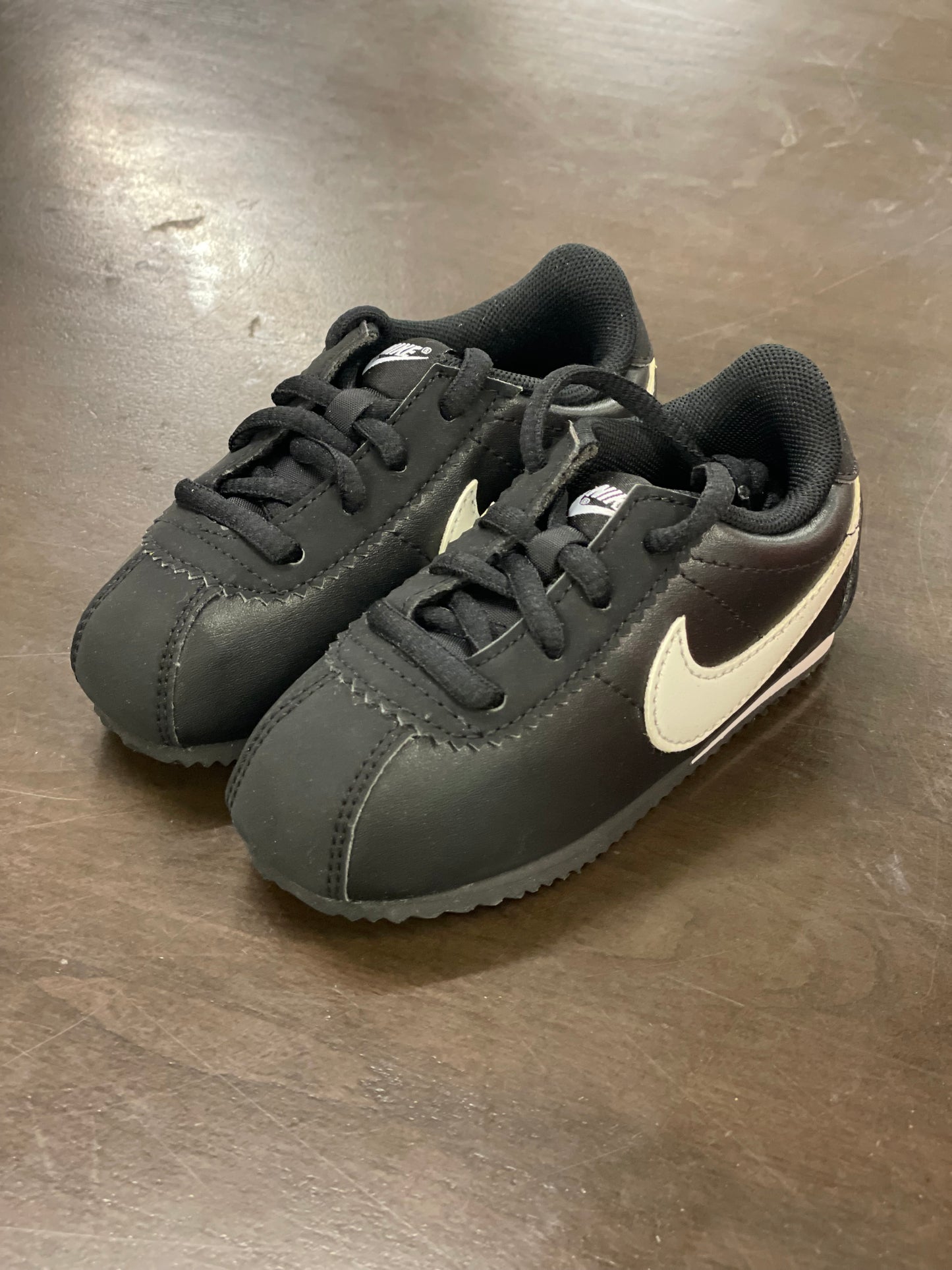 Cortez (TD) bk/wht leather infants