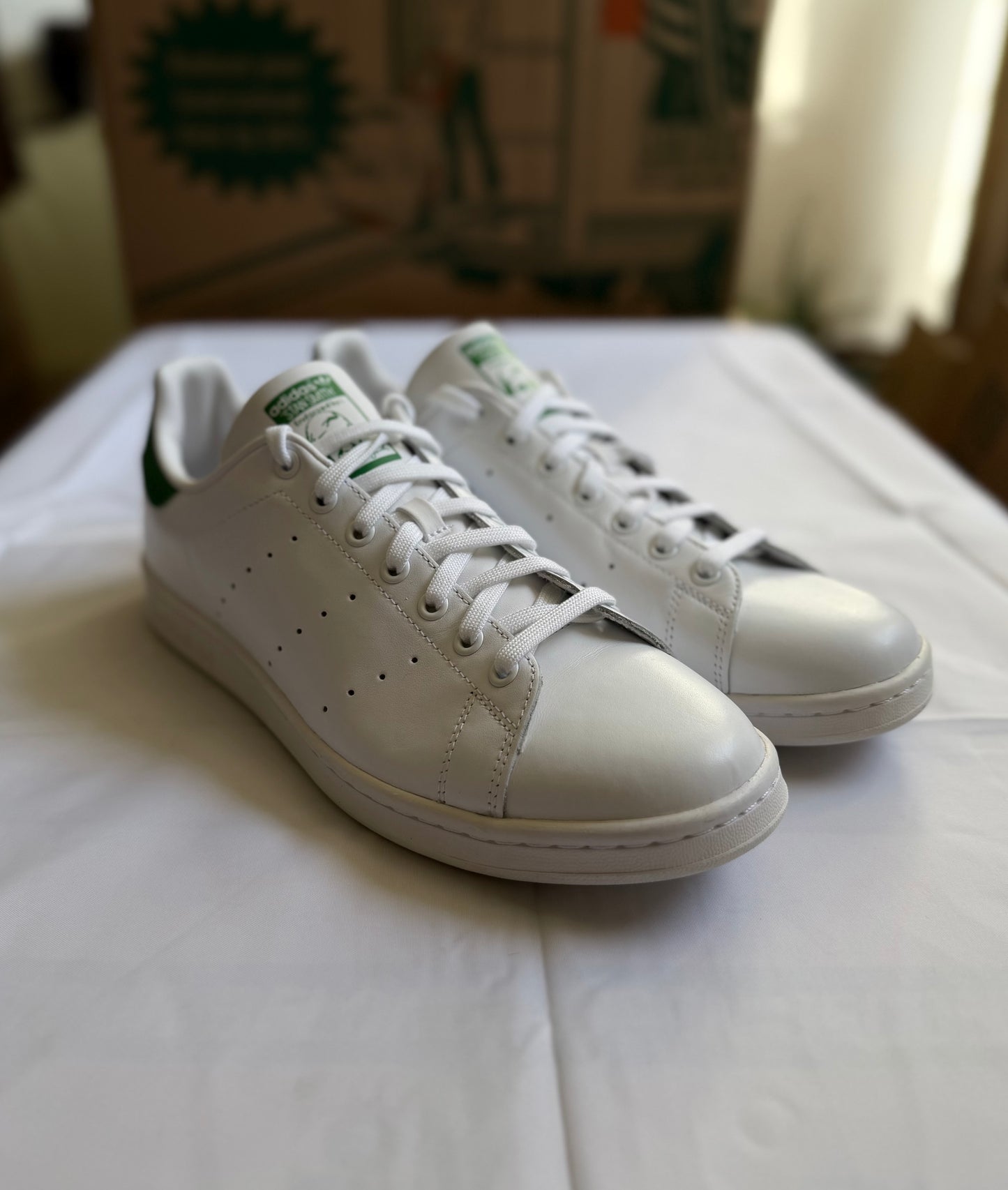Stan Smith White w Green Mens-Adidas