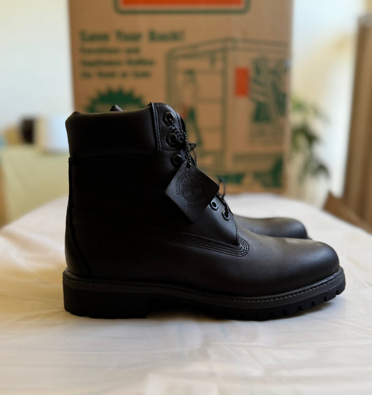 Premium 6inch Boot Mens Smooth Black Leather