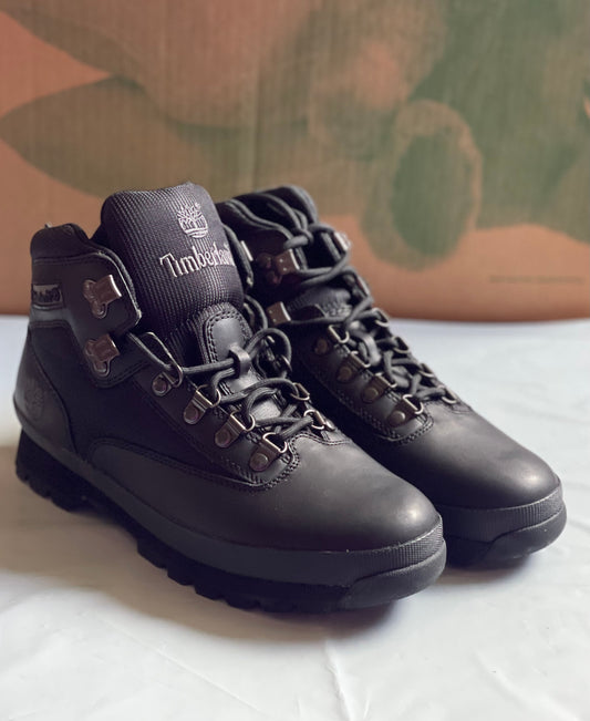 Eurohiker black full grain leather