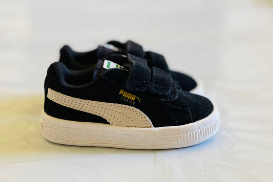 Suede Infants 2 Straps blk/wht