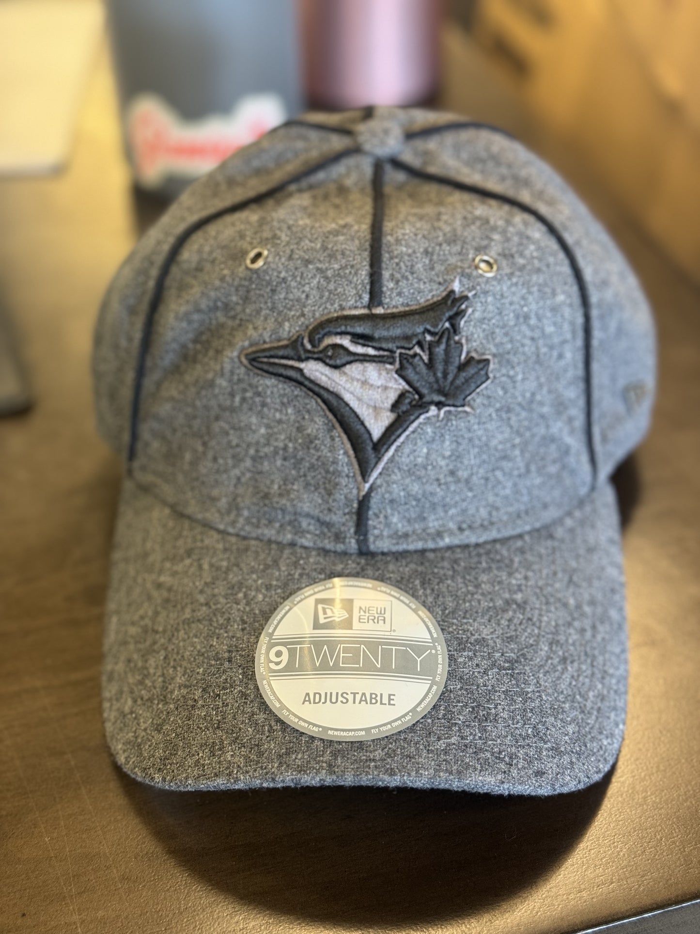 New Era 9Twenty Adjustable Toronto Bluejays Grey Melton Wool Cap