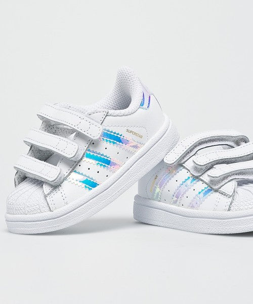 Adidas Superstar CF I Infants Velcro Wht/M.Silver