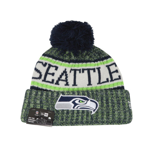 New Era Seattle Seahawks Knit Cap w/ Pom