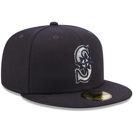 New Era Mariners 59Fifty Fitted Black Hat