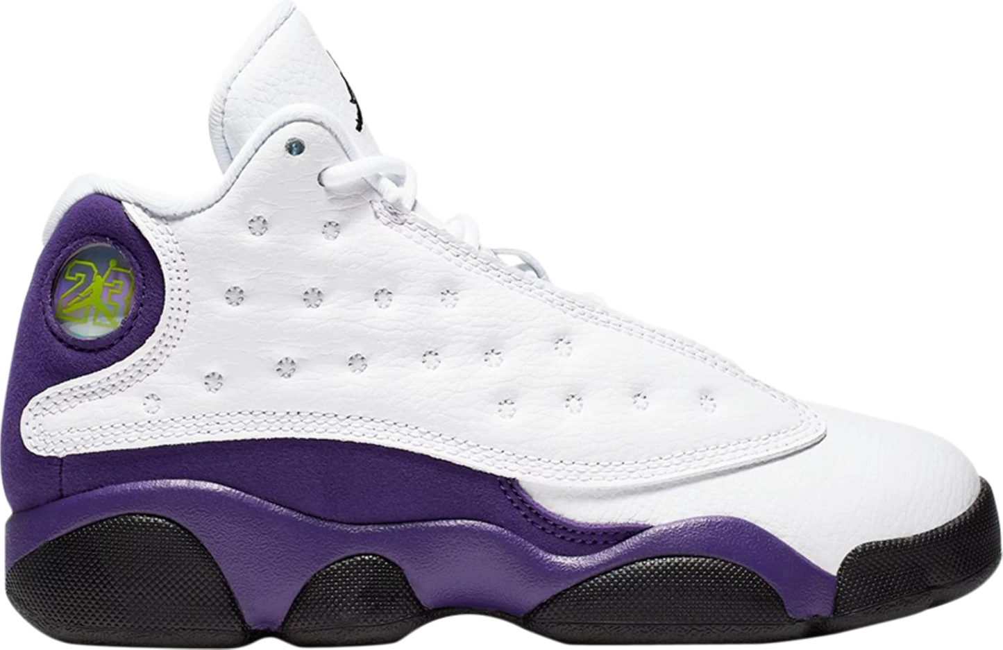 Jordan 13 Retro Kids wht/blk-court purple