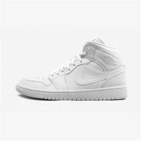 Jordan 1 Mid Mens wht/pure platinum-wht