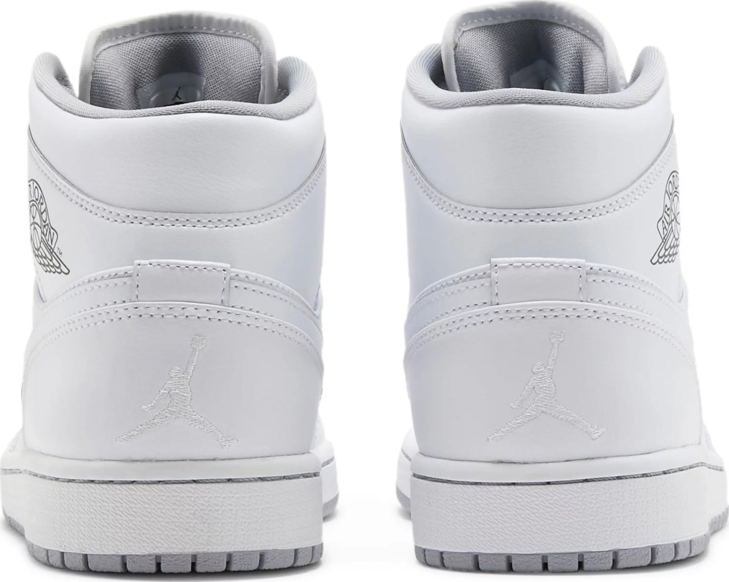 Jordan 1 Mid Mens wht/wht-wolf grey