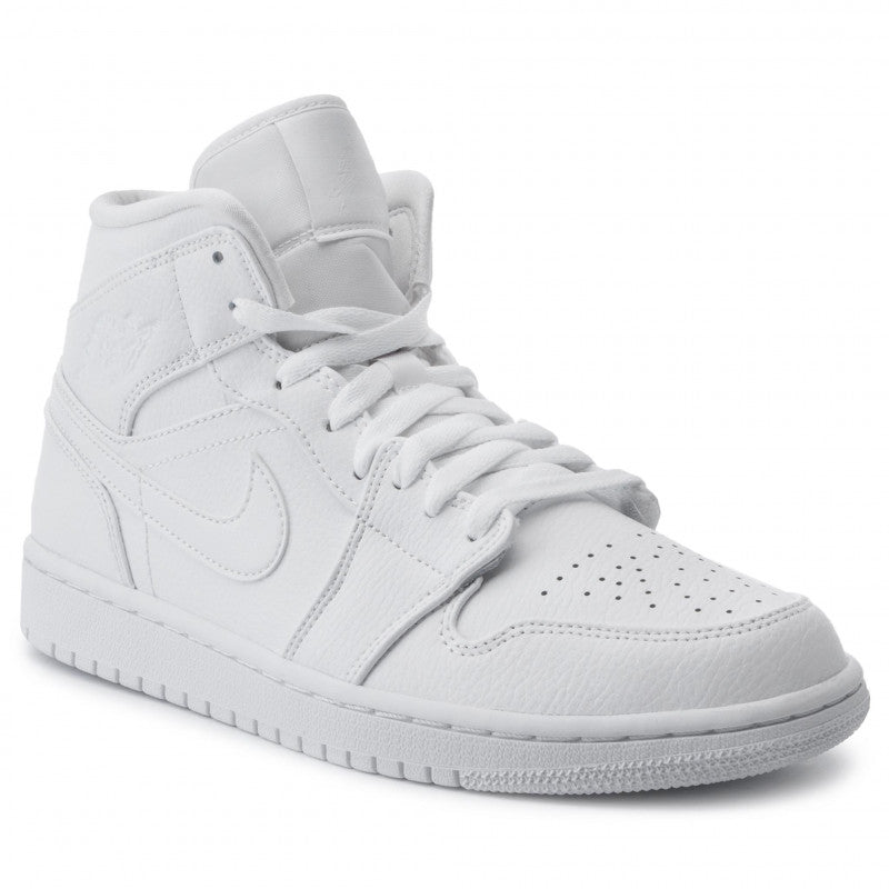 Jordan 1 Mid Mens Triple White