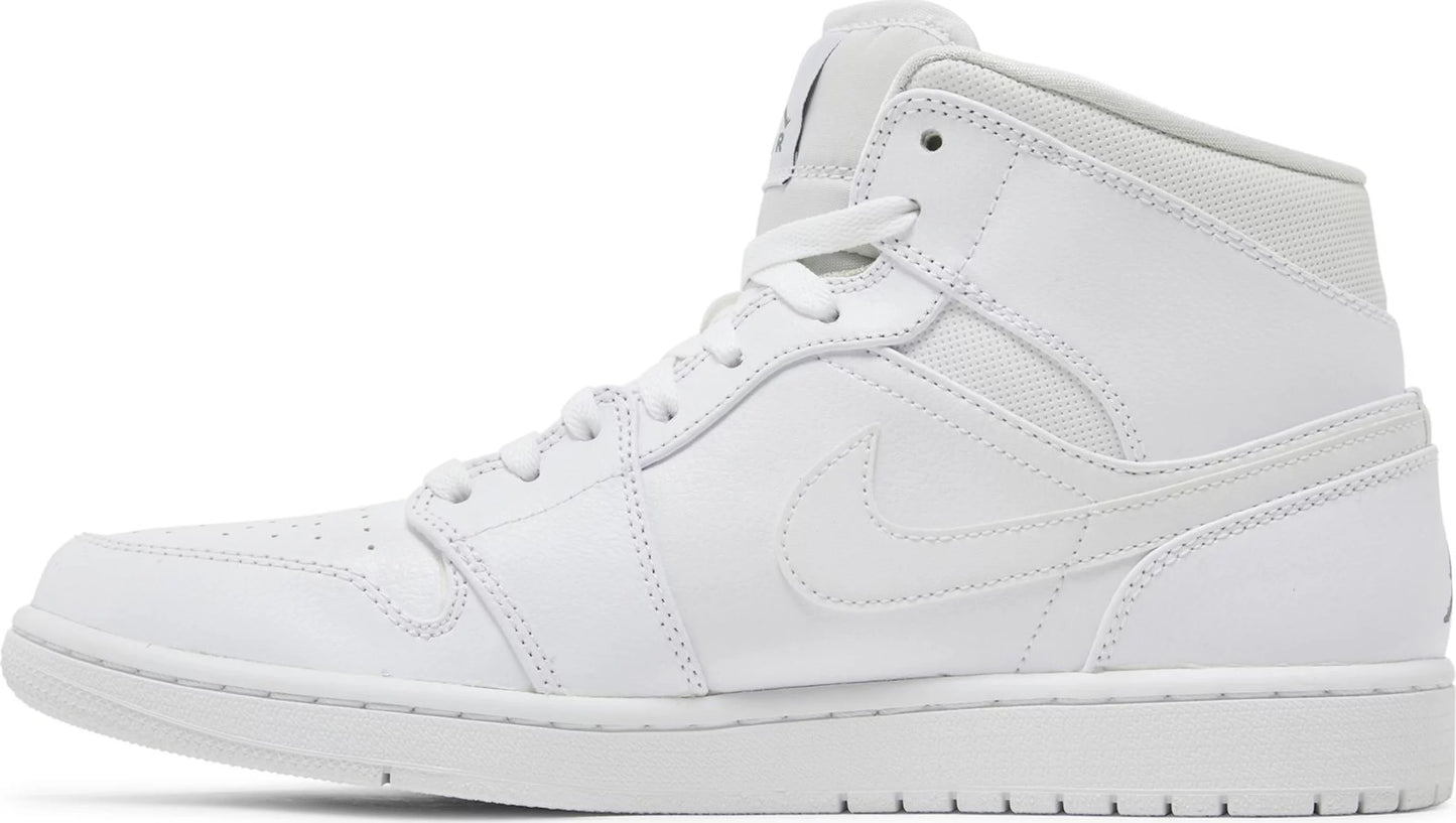 Jordan 1 Mid Mens wht/cool gry-wht