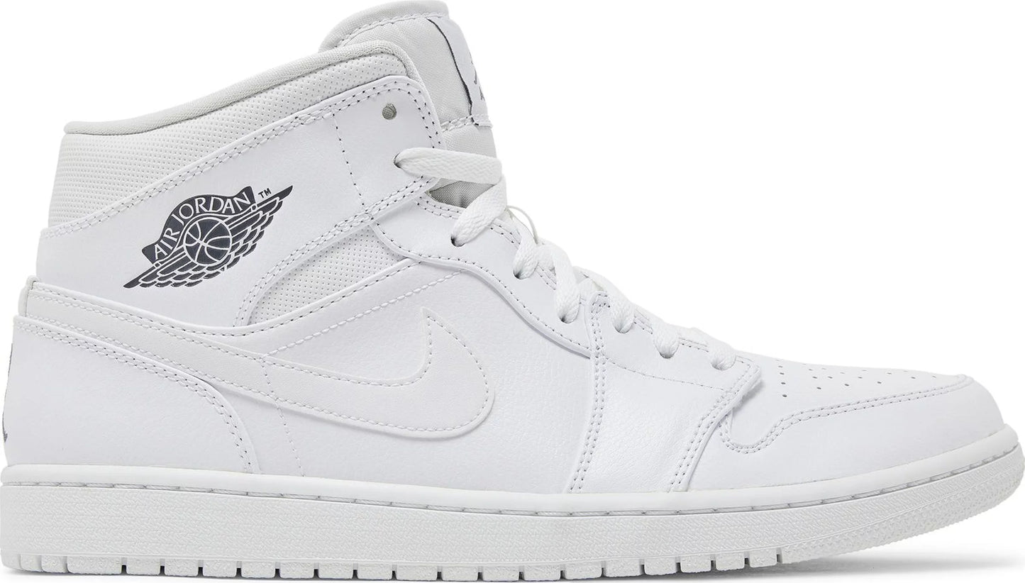 Jordan 1 Mid Mens wht/cool gry-wht