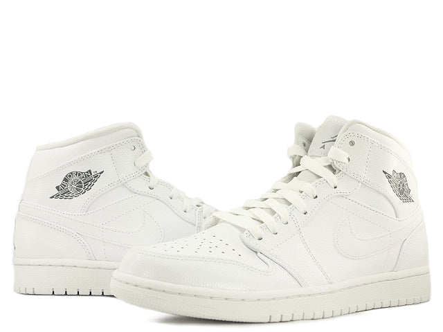 Jordan 1 Mid Mens wht/cool gry-wht