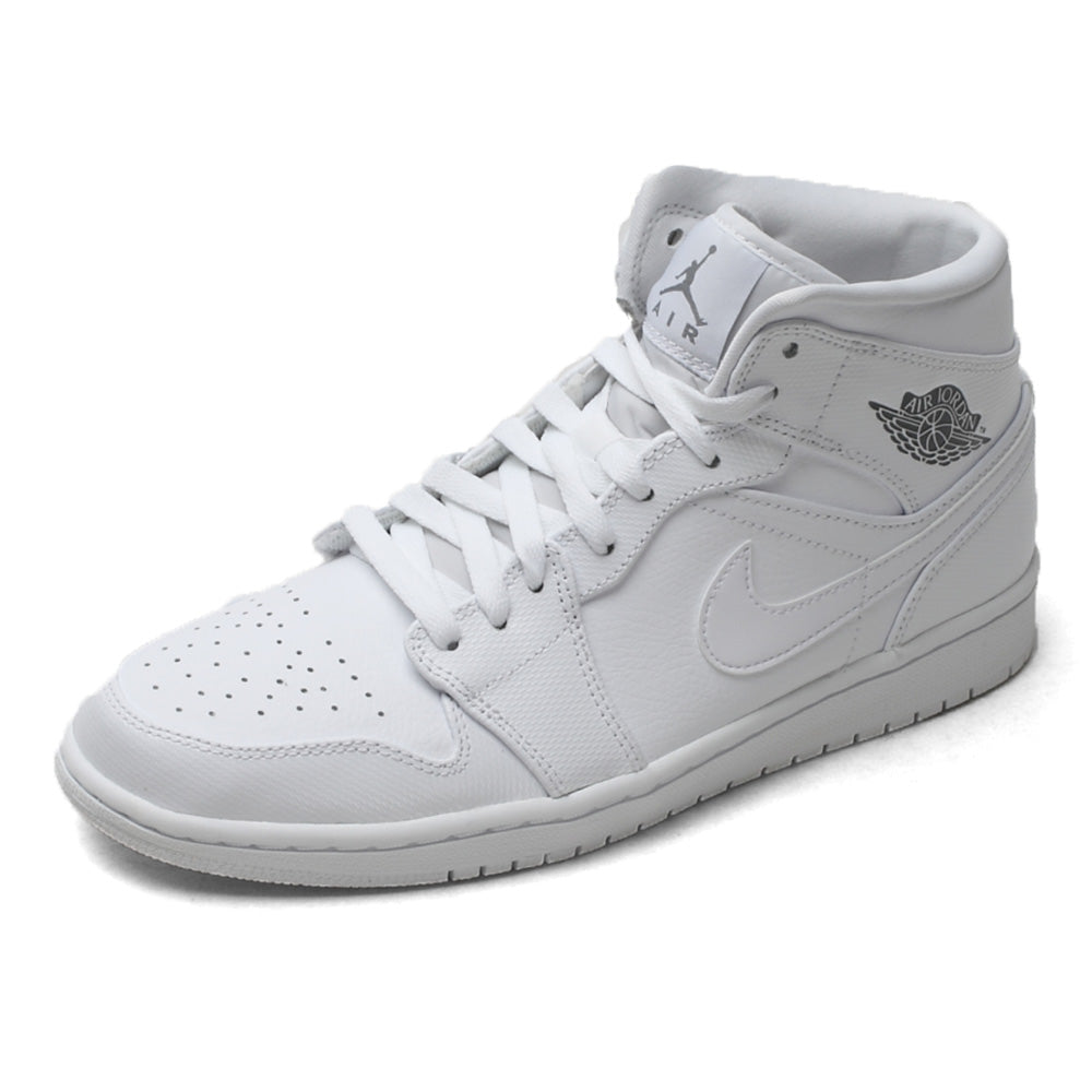 Jordan 1 Mid Mens wht/cool gry-wht