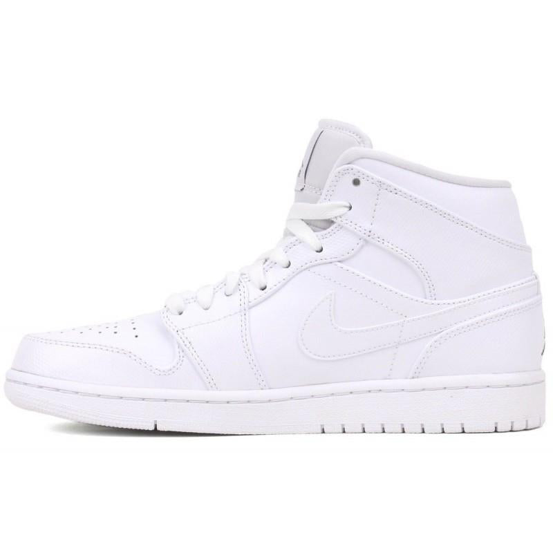 Jordan 1 Mid Mens wht/cool gry-wht