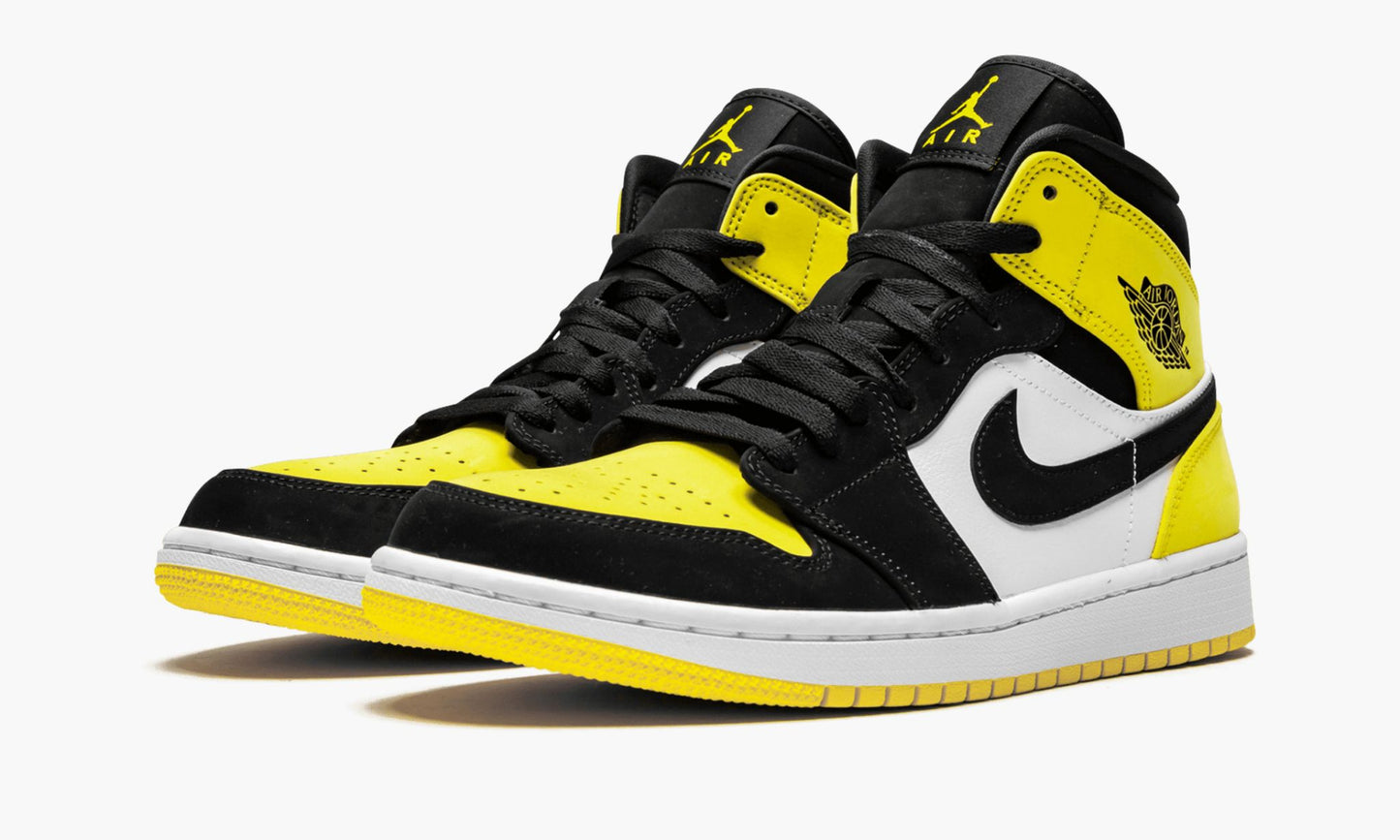 Jordan 1 Mid SE Black/Black-Tour Yellow-White