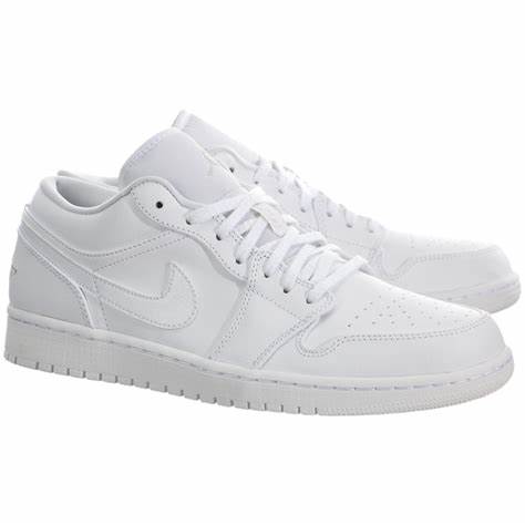 Jordan 1 Low Wht/Wht-Met. Silver 2015