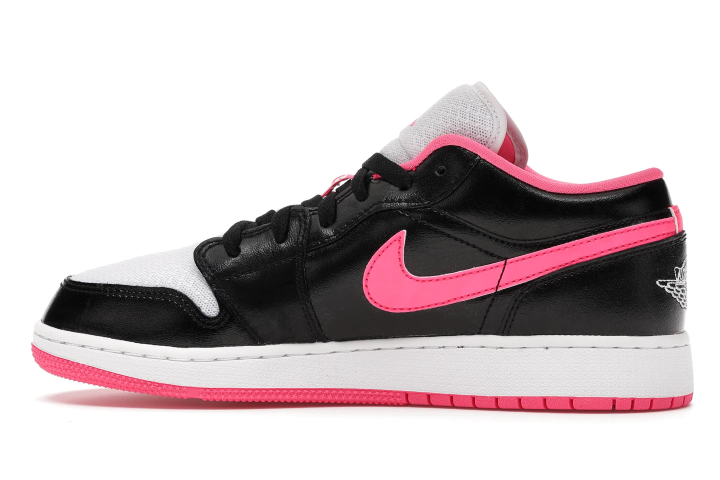 Jordan 1 Low Juniors Black/Hyperpink-White