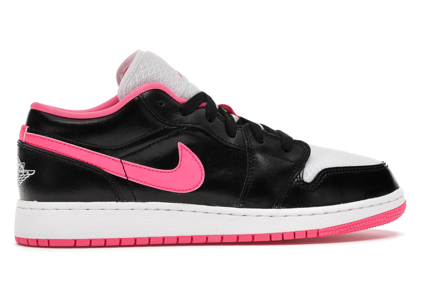 Jordan 1 Low Juniors Black/Hyperpink-White