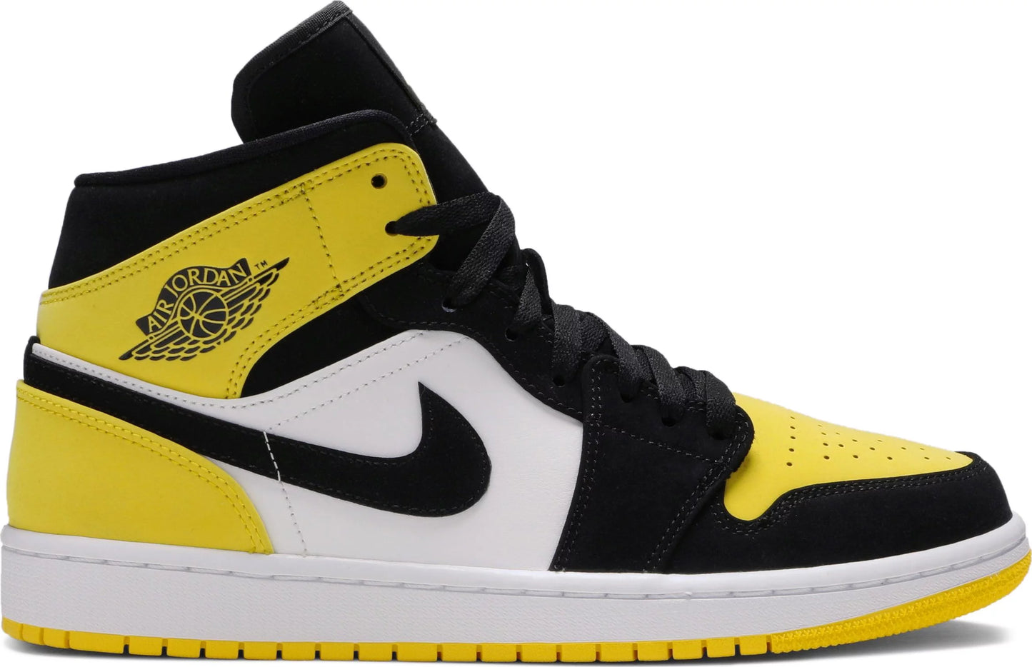 Jordan 1 Mid SE Black/Black-Tour Yellow-White