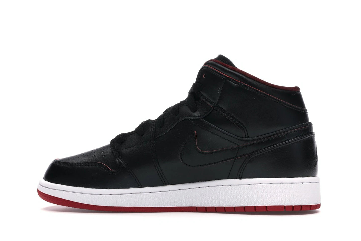 Jordan 1 Mid Juniors blk/blk-wht-gym red